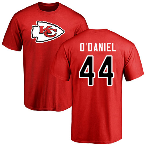 Men Kansas City Chiefs #44 ODaniel Dorian Red Name and Number Logo NFL T Shirt